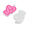Spray Paint Alloy Pendants PALLOY-R451-03-2