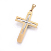 304 Stainless Steel Pendants STAS-O108-67GP-2