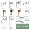 38pcs 14 Styles Alloy with  Iron Bookmark Cabochon Setting FIND-NB0005-25-2
