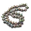 Electroplated Natural Lava Rock Beads Strands G-A251-C01-01D-1