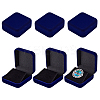 Flocking Plastic Badge Storage Box CON-WH0105-04A-1