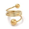 Ion Plating(IP) 304 Stainless Steel Wire Wrap Spiral Cuff Rings for Women RJEW-G315-08B-G-2