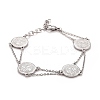 304 Stainless Steel Saint Benedict Link Bracelet for Men Women STAS-E160-34P-1