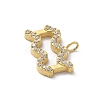 Ion Plating(IP) 304 Stainless Steel Micro Pave Cubic Zirconia Charms STAS-Z107-09G-01-2