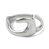 304 Stainless Steel Open Cuff Rings RJEW-M019-46P-2
