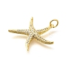 Brass Micro Pave Clear Cubic Zirconia Pendants KK-Q040-01I-G-2