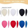 6Pcs 6 Colors EVA Cloth Teardrop Fascinator Hat Base for Millinery AJEW-CA0002-78-2