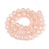 Transparent Crackle Glass Beads Strands GLAA-N053-8mm-09-2