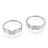 Non-Tarnish 304 Stainless Steel Wing Adjustable Ring for Women RJEW-T027-10P-2