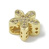 Rack Plating Brass Micro Pave Clear Cubic Zirconia Beads KK-A220-11A-G-2