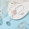 Rough Raw Natural Rose Quartz Nuggets Hanging Ornaments HJEW-JM01839-03-2