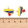 Rack Plating Brass Enamel Pendants KK-P269-07G-3