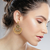 6 Pairs 6 Style Alloy Hollow Thick Hoop Earrings EJEW-AN0001-12-4