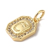 Real 18K Gold Plated Brass Micro Pave Clear Cubic Zirconia Pendants KK-L216-002G-C-2