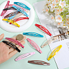 4 Sets Iron Snap Hair Clips AJEW-SC0003-37B-01-3