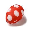 Easter Polka Dot Egg Silicone Focal Beads SIL-A006-18B-2