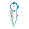 Glass Star Pendant Decorations HJEW-JM01247-02-1