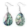 Abalone Shell/Paua Shell Dangle Earrings EJEW-K081-02B-1