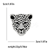 Head of Leopard Rhinestone Pins LS-PW-WG22730-02-1