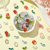 100Pcs 2 Styles Transparent Glass Beads GLAA-YW0003-44-5
