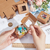 Square Foldable Creative Kraft Paper Box CON-WH0089-20A-3