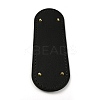 Oval PU Leather Knitting Crochet Bags Nail Bottom Shaper Pad PURS-WH0001-64D-2