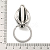 Tibetan Style 316 Surgical Stainless Steel Fittings with 304 Stainless Steel Key Ring FIND-Q101-02AS-3