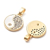 Brass Micro Pave Cubic Zirconia Charms KK-L222-015G-2