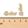 Brass Micro Pave Cubic Zirconia Pendants KK-K355-21G-3