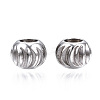 Tarnish Resistant 201 Stainless Steel Corrugated Beads STAS-S117-014A-2