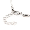 Tarnish Resistant Unisex 304 Stainless Steel Round Snake Chain Bracelets LS-BJEW-H541-02B-P-2