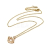 Brass Micro Pave Cubic Zirconia Pendant Necklaces for Women NJEW-E106-04KCG-01-2