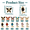 24Pcs 12 Style Glass Rhinestone Pendants FIND-TA0003-03-3