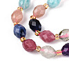 Natural Sodalite & Rhodonite & Prehnite & Amethyst & Rose Quartz & Flower Amazonite & Sunstone Beads Strands G-N358-04A-01-4