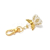 Angel Glass & Alloy Pendant Decorations HJEW-MZ00360-06-4
