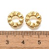 Rack Plating Brass Micro Pave Claer Cubic Zirconia European Beads KK-H508-15B-2