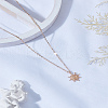 1Pc Zinc Alloy Sun Pendant Cable Chain Necklaces NJEW-LP0003-21G-3