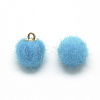 Faux Mink Fur Covered Charms WOVE-S084-38J-1