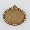 Vintage Alloy Brooch Cabochon Bezel Settings PALLOY-N0085-08AB-NF-1