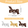12Pcs 3 Colors Bowknot Brass Brooches for Women JEWB-CA0001-56-2