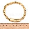 304 Stainless Steel Rope Chain Bracelets for Men Women BJEW-C124-03A-G-5