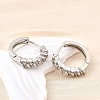 Brass Micro Pave Clear Cubic Zirconia Hoop Earrings EJEW-Z121-13P-3