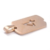 Ion Plating(IP) 304 Stainless Steel Pendants STAS-O127-C04-3