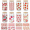 8Pcs 8 Styles PVC Plastic Waterproof Decorative Sticker Labels DIY-SP0004-93D-6