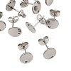 Non-Tarnish 304 Stainless Steel Stud Earring Findings STAS-R063-35-4