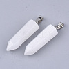 Natural White Jade Point Pendants G-R220-34R-1