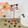 30Pcs Oval Wood Stud Earring Findings WOOD-UN0001-06-2