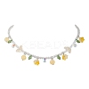 Glass with Topaz Jade Beaded Necklaces NJEW-JN04680-03-1