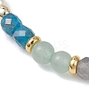Natural Mixed Gemstone Beads Stretch Bracelets for Women BJEW-JB13316-02-3