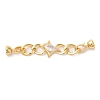 Star Brass Fold Over Clasps KK-A227-30G-1